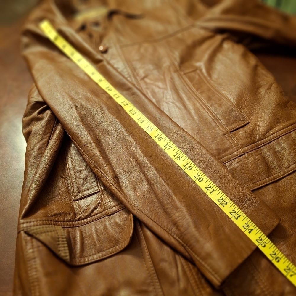 Vintage Cabretta Angel Skin by Grais Leather Vest Lined Jacket Men Size 42L - Picture 15 of 16